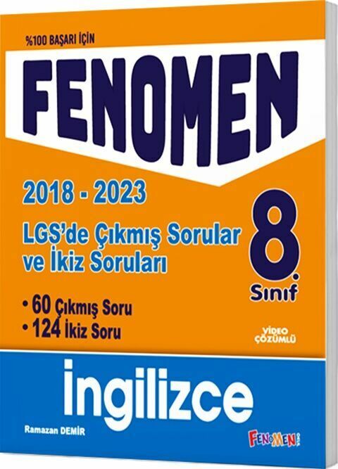 Fenomen Okul Yayınları 8. Sınıf LGS İngilizce Çıkmış Sorular ve İkiz Sorular