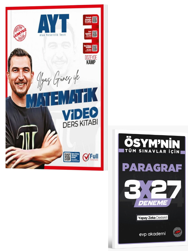 Full Matematik 2027  AYT Matematik Video Ders Kitabı+ EVP Akademi Paragraf