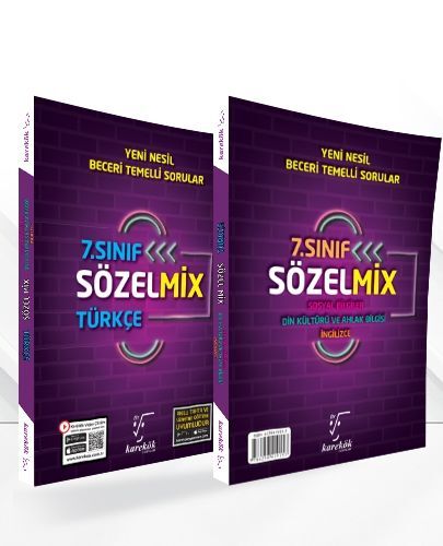 Karekök 7. Sınıf Sözelmix Türkçe Din Kültürü ve Ahlak Bilgisi İngilizce Soru Bankası