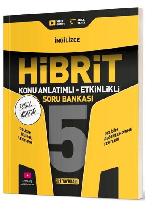 2027 Hız Yayınları 5. Sınıf İngilizce HİBRİT Konu Anlatımlı Etkinlikli Soru Bankası