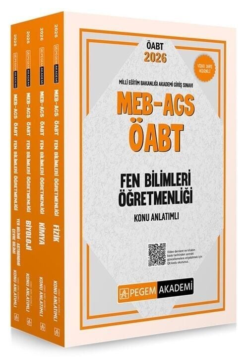 Pegem 2026 ÖABT MEB-AGS Fen Bilimleri Öğretmenliği Konu Anlatımı Modüler Set Pegem Akademi Yayınları
