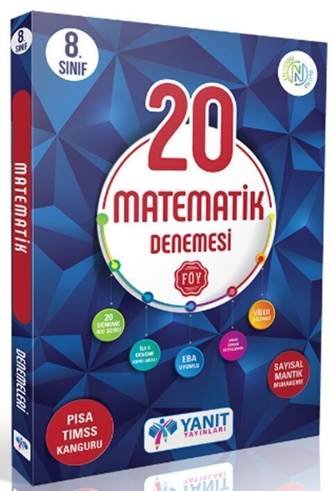 Yanıt Yayınları 8. Sınıf Matematik Video Çözümlü 20 Deneme