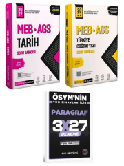 Pegem 2027 MEB-AGS Tarih + Türkiye Coğrafyası Soru Bankası 2 li Set+ EVP Akademi Paragraf