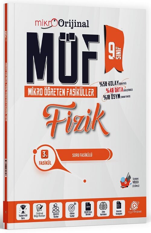 Orijinal 9. Sınıf Fizik MÖF Mikro Öğreten Fasiküller 3. Fasikül Orijinal Yayınları