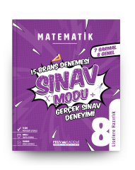 Pruva Akademi 8. Sınıf Matematik Sınav Modu 15 Deneme