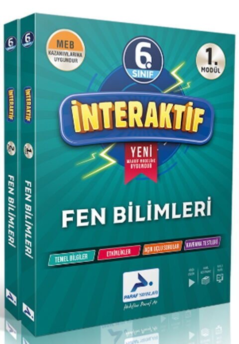 Paraf Yayınları 6. Sınıf İnteraktif Fen Bilimleri Etkinlikli Çalışma Kitabı 2 Modül