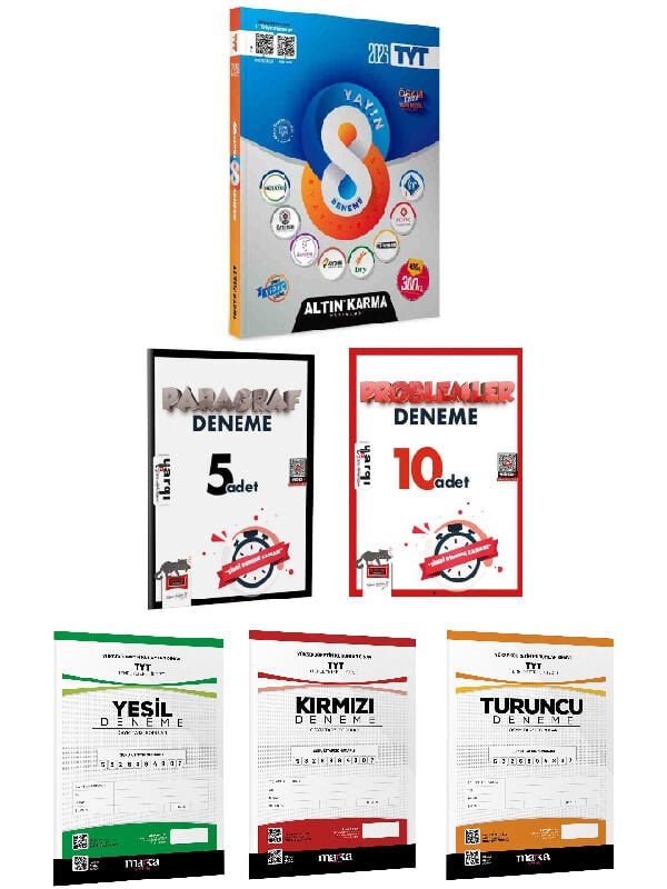 Altın Karma + Yargı 2026 TYT 8 li Deneme + Paragraf Problem Deneme Marka 3 lü Deneme