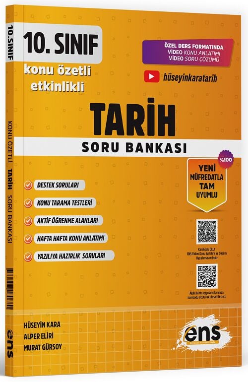 ENS Yayınları 10. Sınıf Tarih Etkinlikli Soru Bankası ENS Yayınları