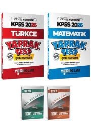Yediiklim 2026 KPSS Türkçe + Matematik Yaprak Test 2 li Set Anla Kazan Deneme