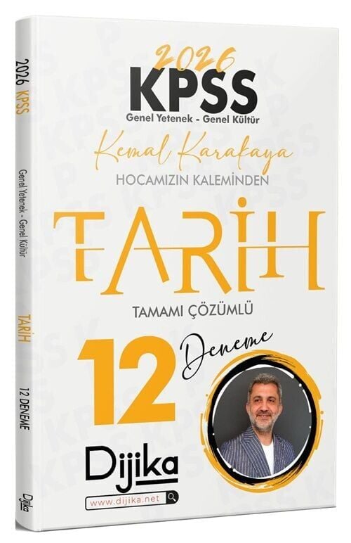 Dijika 2026 KPSS Tarih 12 Deneme Çözümlü - Kemal Karakaya Dijika Yayınları