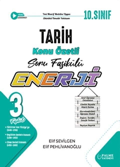 Palme 10. Sınıf Tarih Enerji Konu Özetli Soru Fasikülleri Palme Yayınları