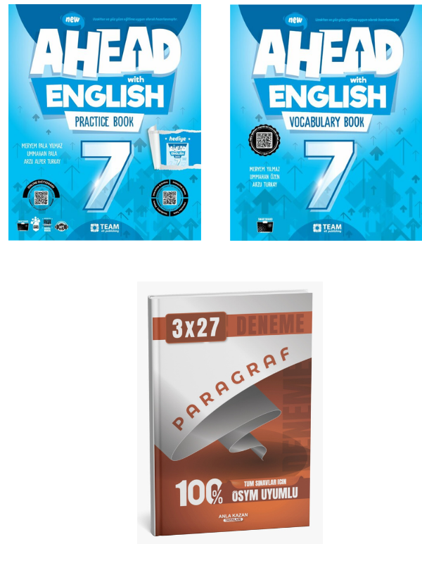 TeamElt 2027 Ahead with English 7 Practice Book (+Quizzes)+Vocabulary Book+Anla Kazan Paragraf