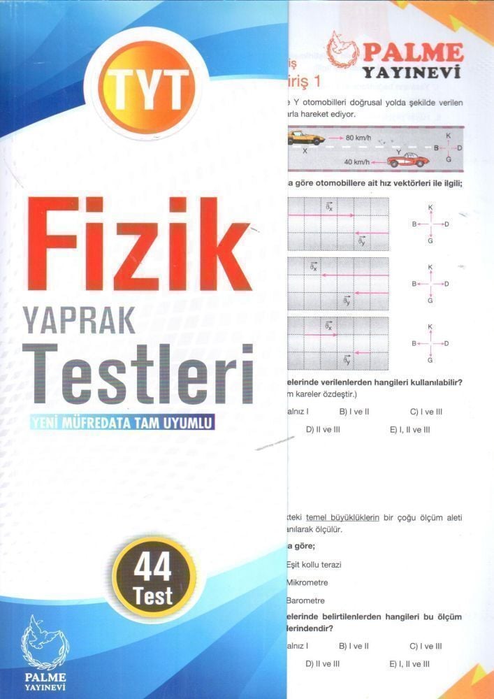 Palme Yayınları TYT Fizik Yaprak Testleri