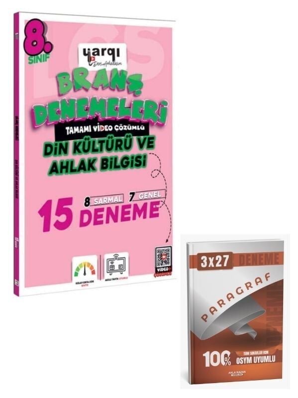 Ders Arkadaşım 2027 8. Sınıf Din Kültürü ve Ahlak Bilgisi 15 Branş Denemeleri+ Anla Kazan Paragraf