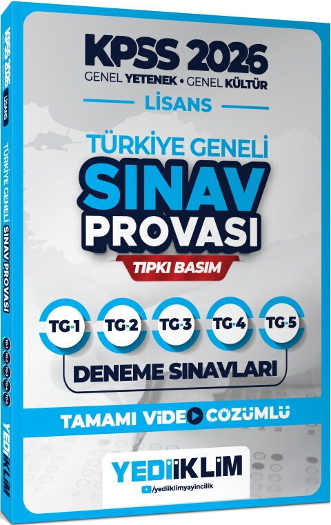 Yediiklim 2026 KPSS Lisans GY GK Türkiye Geneli Video Çözümlü Denemeler