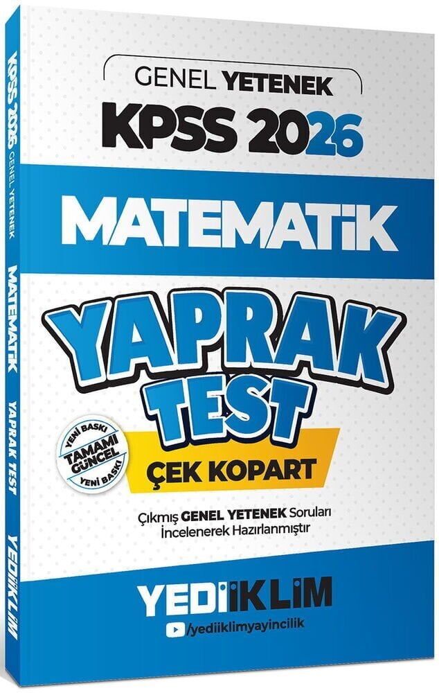 Yediiklim 2026 KPSS Matematik Yaprak Test