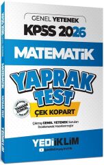 Yediiklim 2026 KPSS Matematik Yaprak Test