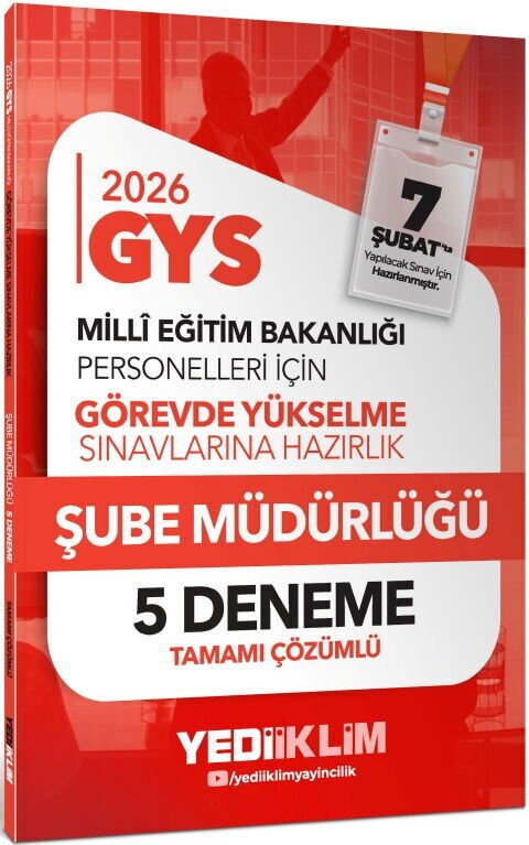 Yediiklim 2026 MEB GYS Şube Müdürlüğü Tamamı Çözümlü 5 Deneme