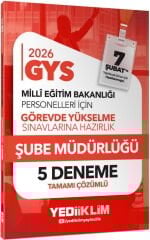 Yediiklim 2026 MEB GYS Şube Müdürlüğü Tamamı Çözümlü 5 Deneme