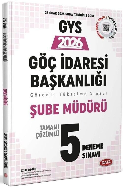 Data 2026 GYS Göç İdaresi Başkanlığı Şube Müdürü 5 Deneme Çözümlü Görevde Yükselme Data Yayınları