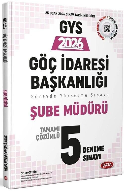 Data 2026 GYS Göç İdaresi Başkanlığı Şube Müdürü 5 Deneme Çözümlü Görevde Yükselme Data Yayınları