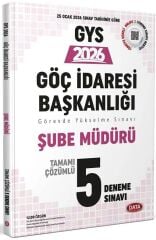 Data 2026 GYS Göç İdaresi Başkanlığı Şube Müdürü 5 Deneme Çözümlü Görevde Yükselme Data Yayınları