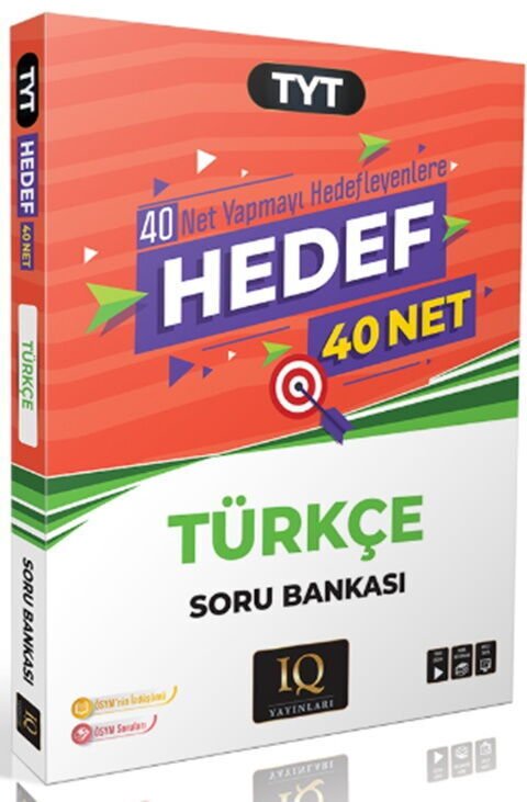 IQ Yayınları TYT Türkçe Hedef 40 Net Soru Bankası