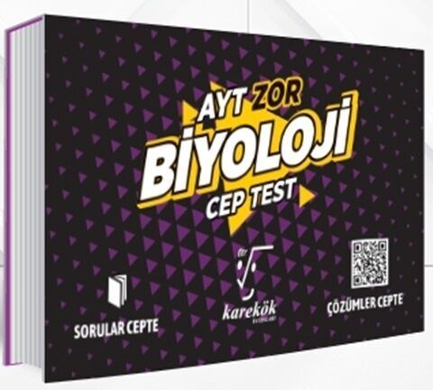 Karekök Yayınları AYT Biyoloji Zor Cep Test