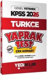 Yediiklim 2026 KPSS Türkçe Yaprak Test