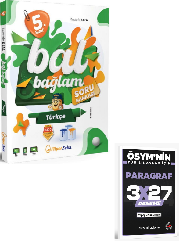 HiperZeka 2027 5. Sınıf Türkçe Bal Bağlam Soru Bankası+ EVP Akademi Paragraf