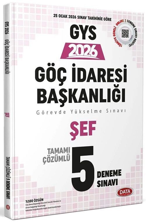 Data 2026 GYS Göç İdaresi Başkanlığı Şef 5 Deneme Çözümlü Görevde Yükselme Data Yayınları