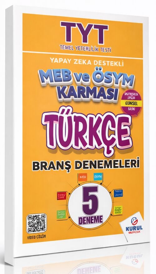 Kurul YKS TYT Türkçe MEB ve ÖSYM Karması 5 Deneme Çözümlü Kurul Yayıncılık