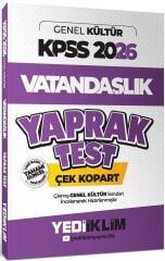 Yediiklim 2026 KPSS Vatandaşlık Yaprak Test