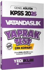 Yediiklim 2026 KPSS Vatandaşlık Yaprak Test
