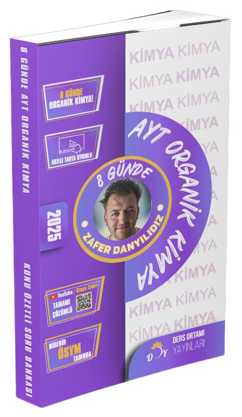 Ders Ortamı 2025 YKS AYT 8 Günde Organik Kimya Soru Bankası Çözümlü Ders Ortamı Yayınları