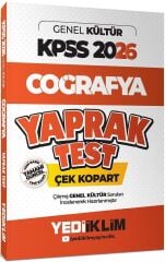 Yediiklim 2026 KPSS Coğrafya Yaprak Test