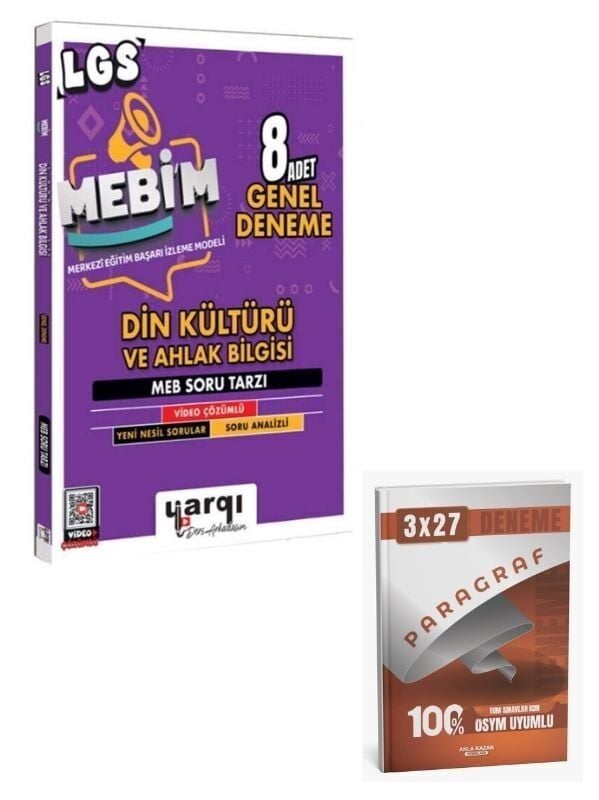 Ders Arkadaşım 2027 8. Sınıf LGS MEBİM Din Kültürü ve Ahlak Bilgisi 8 Adet Genel Deneme+ Anla Kazan Paragraf