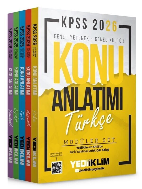 Yediiklim 2026 KPSS Genel Yetenek Genel Kültür Konu Anlatımı Modüler Set