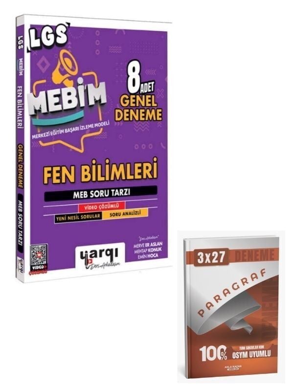 Ders Arkadaşım 2027 8. Sınıf LGS MEBİM Fen Bilimleri 8 Adet Genel Deneme+ Anla Kazan Paragraf