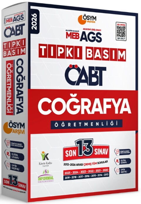 İnformal Yayınları 2026 MEB AGS ÖABT Coğrafya Öğretmenliği ÖSYM Tıpkı Basım 13 lü Deneme