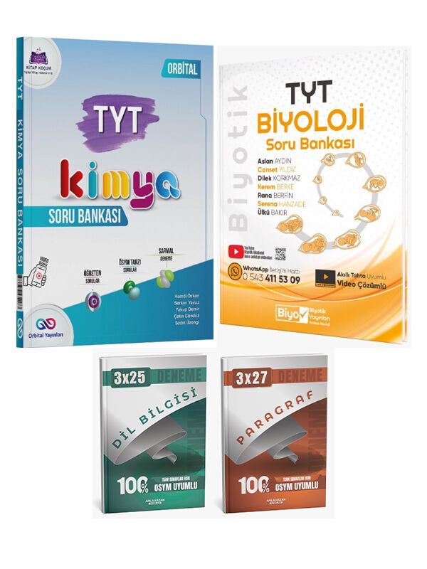 Orbital + Biyotik 2026 TYT Kimya ve Biyoloji Soru + Anla Kazan Deneme 4 lü Set
