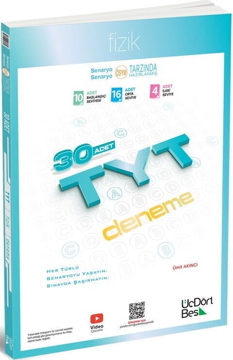 ÜçDörtBeş Yayınları TYT Fizik 30 Deneme