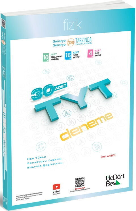 ÜçDörtBeş Yayınları TYT Fizik 30 Deneme