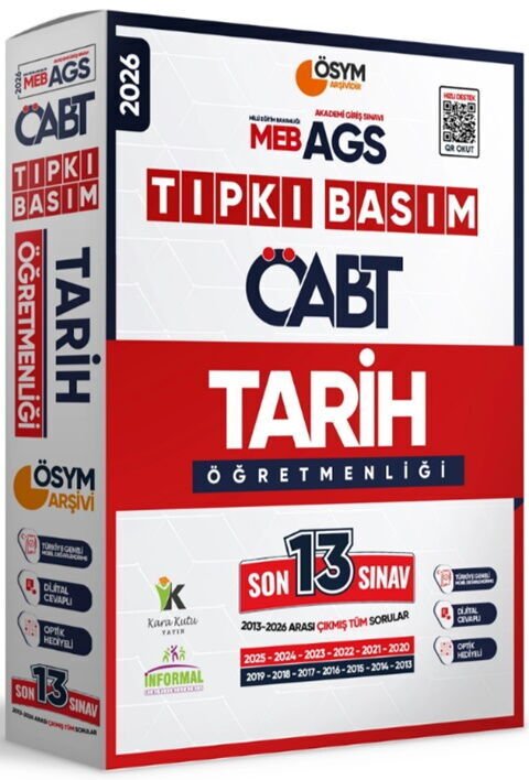 İnformal Yayınları 2026 MEB AGS ÖABT Tarih Öğretmenliği ÖSYM Tıpkı Basım 13 lü Deneme Paketi