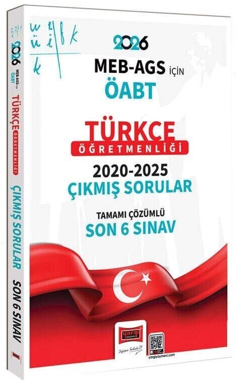 Yargı Yayınları 2026 ÖABT MEB AGS Türkçe Öğretmenliği Tamamı Çözümlü Son 6 Sınav Çıkmış Sorular