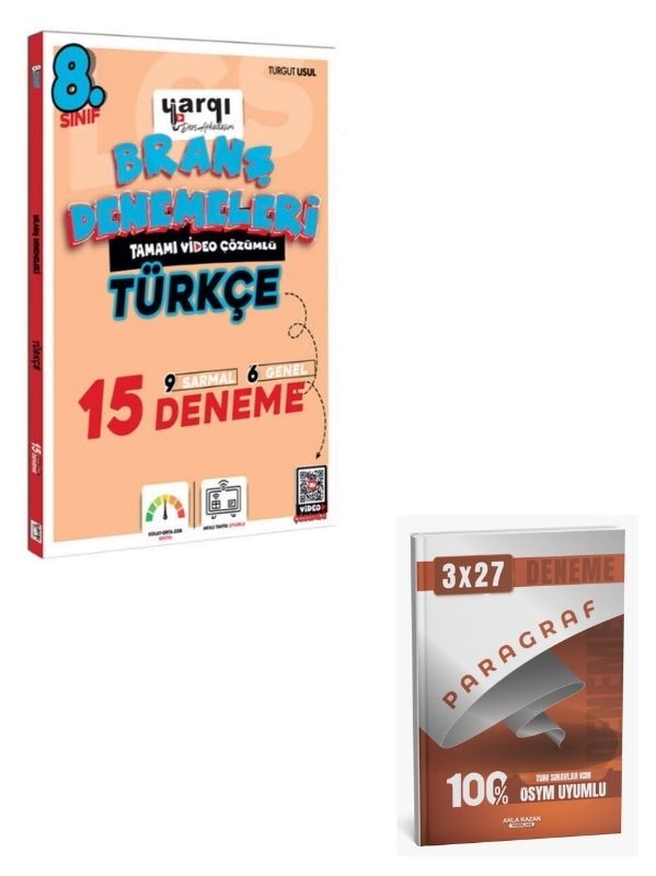 Ders Arkadaşım 2027 8. Sınıf Türkçe 15 Branş Denemeleri+ Anla Kazan Paragraf