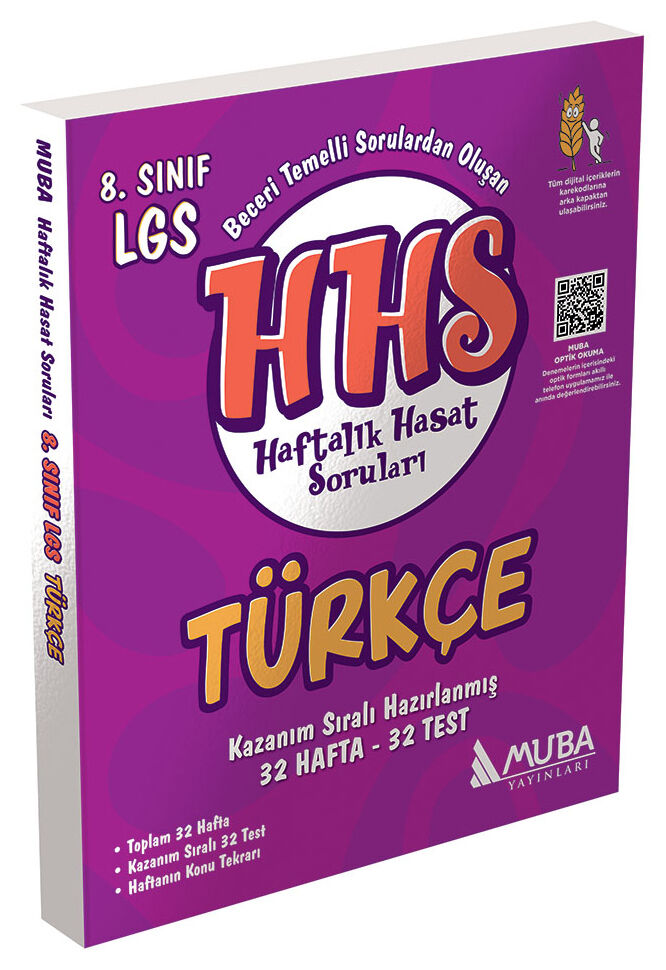Muba Yayınları 8.Sınıf Türkçe Haftalık Hasat Soruları (HHS)