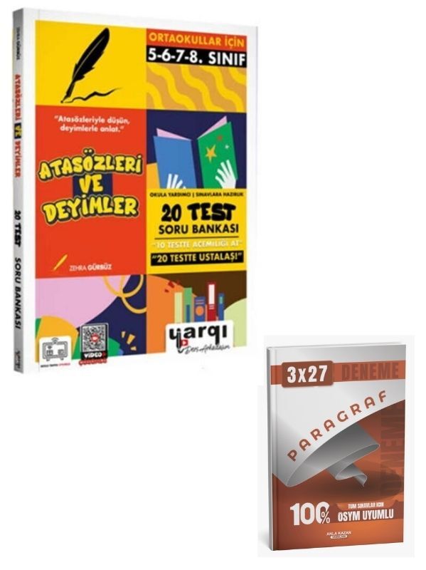 Ders Arkadaşım 2027  Ortaokullar İçin Atasözleri ve Deyimler Soru Bankası+ Anla Kazan Paragraf