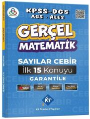 KR Akademi KPSS MEB-AGS DGS ALES Gerçel Matematik Sayılar Cebir İlk 15 Konuyu Garantile Konu Özetli Soru Bankası Çözümlü - Muhammet Elçi KR Akademi