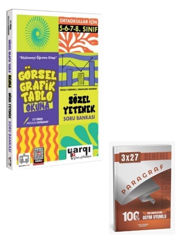 Ders Arkadaşım 2027 Ortaokullar İçin Görsel Grafik Tablo Okuma Sözel Yetenek Soru Bankası+ Anla Kazan Paragraf